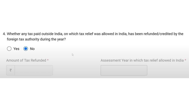 How to disclose income from US stocks in ITR