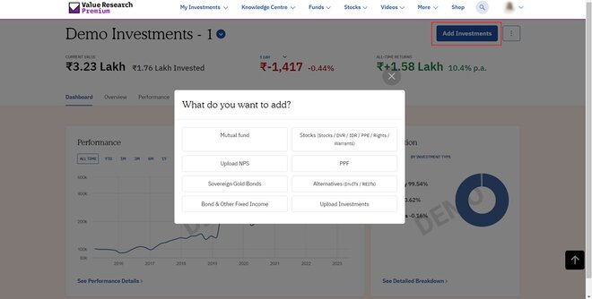 Upload your investments with ease